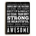 One Bella Casa One Bella Casa 0004-4799-25 9 x 12 in. Fitness Motivation Solid Wood Wall Decor by Cheryl Overton 0004-4799-25